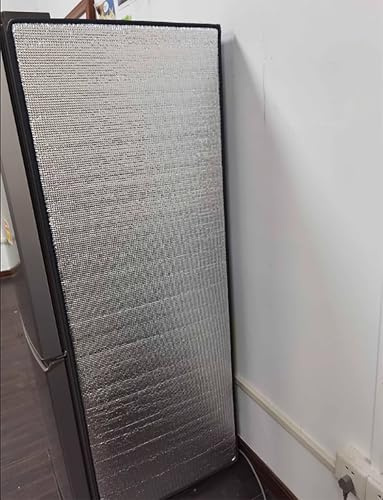 Insulated Refrigerator Cover, Aluminium Foil Insulation Sheet, Vertical Freezer Sunshade Film, Sun Protection Shield for Fridge Freezers with Magnetic Suction