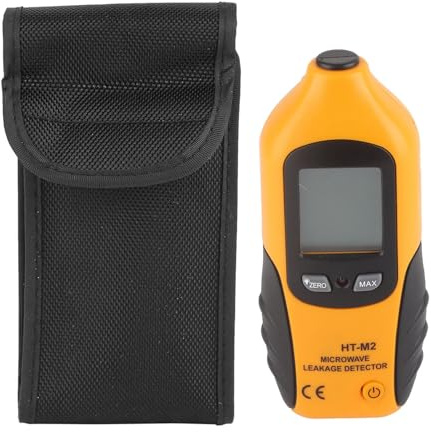 HT M2 Écran LCD numérique Détecteur de Fuite de Micro-Ondes Testeur de Compteur de rayonnement de Haute précision Portable Jaune 13,2 x 5,5 x 3,7 cm pour Le contrôle de sécurité