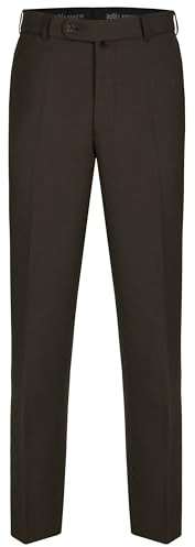 aubi: Herren Businesshose Anzughose Flat Front Modell 29, Farbe:braun (28), Größe:26