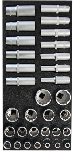 SW-Stahl Z3013-36 Werkstattwagen Sortiment Steckschlüsseleinsatz 1/2 Zoll - 12-kant