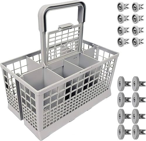 Cestello posate lavastoviglie universale adattabile per Electrolux Rex Zanussi Aeg Bosch + 8 Ruote Cesto Superiore + 8 Ruote Cesto Inferiore - ADATTO FIGEVIDA