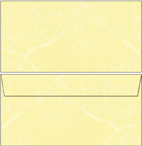 Briefumschläge Marmor gelb 25 Stück DIN lang ohne Fenster 6685