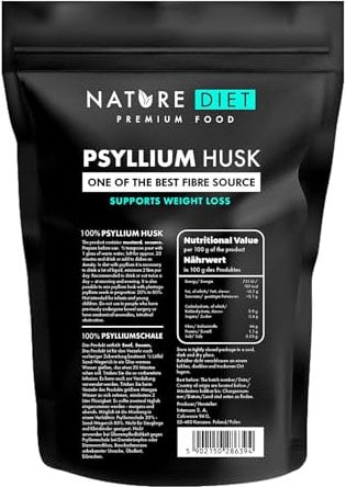 Nature Diet - Psyllium Husk 1000 g | Source of Fibre | Digestion | Detox, Packaging May Vary