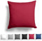 Alreya Mako Satin Kissenbezug 80 x 80 cm - 100% Baumwolle mit Reißverschluss, Superweicher Kopfkissenbezug 80x80, Kissenhülle, Oeko-TEX® Standard Zertifiziert, Rot, nur Kissenbezug