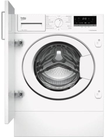 Beko WITV 8712 XW0R - Lavadora de encastre, Clase Energetica C, 8kg/1400rpm, Display digital, Control Temperatura & Centrifugado, Inicio diferido 0-19h