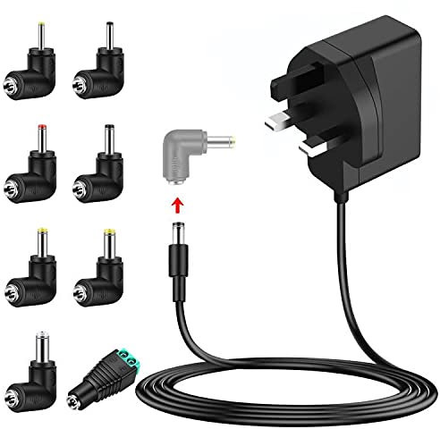 MEROM 12V 2A Power Adapter Supply Compatible with Seagate Western Digital Toshiba External Mobile Hard Drive, LED Strip CCTV System