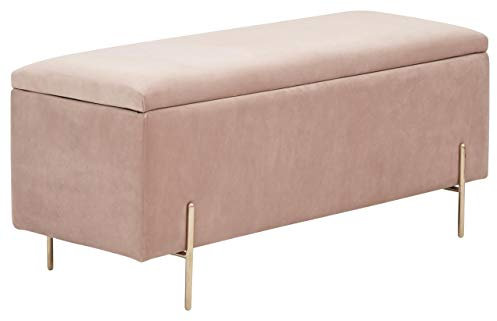 GFW Mystica Ottoman Storage Bench Blush Pink
