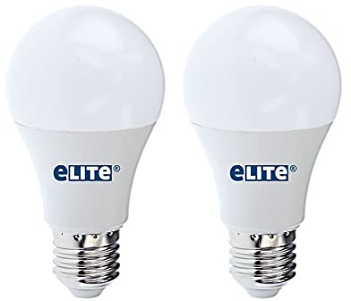 eLITe LED Lampe E27, 9W, 840, 4000K, Universalweiß, 810lm, 240°, ersetzt 60W, 2 Stück