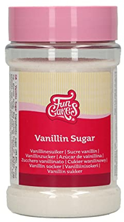 FunCakes Vanillin Sugar: Sugar With Vanilla Flavour, Use in Batter or Dough, Sprinkle Over Fresh Fruit, 250 g.