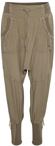 Cream Damen Casual Hose Nanna Damen Hose Nanna Haremhose 3/4 Freizeithose Baggy Pumphose mit Taschen Elastische Taille