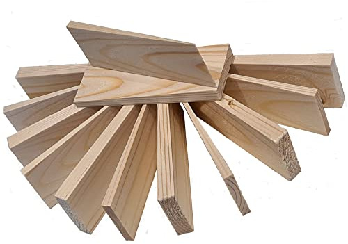 Set of 48 Pcs two sizes wooden wedges wood shims Shims leveling door frame fixing windows packers FENCE PANEL ANTI RATTLE Jam Jammer Stoper,Natural,24 Pcs 100x38x10>5mm and 24 Pcs 100x38x5>1mm