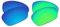 EZReplace Brille Ersatzteile, Ersatzgläser für Oakley A Wire Sonnenbrille (polarisierte Gläser) – passend für Oakley A Drahtrahmen (eisblau + federgrün), Eisblau + Frühlingsgrün, Einheitsgröße