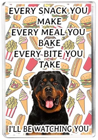 Every Snack You Make - Rottweiler - Funny Pet Owner Quote - Dog Mum/Dad - Fridge Magnet - Novelty Gift