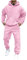 shownicer Survêtement Homme Ensemble Jogging Sweats À Capuche Et Sport Pantalons Automne Hiver Couleur Unie Gym Jogging Sportswear Tenue De Couple A Rose XXL