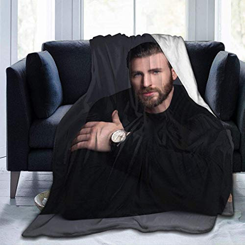 YINGD Decke Chris Evans leichte warme Flanelldecke weiche Mikrofaser flauschige Decke für Sofa Bett, 200 x 150 cm