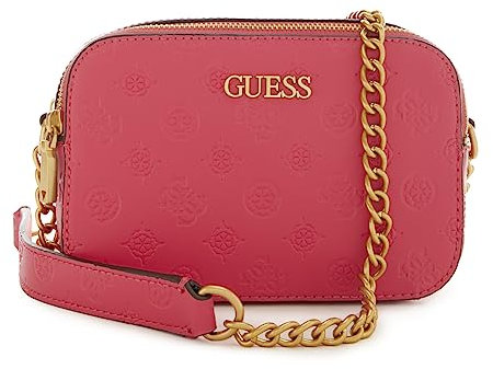 GUESS Geva Crossbody Camera Bag Magenta Logo