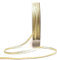 s.dekoda Satinband 50m x 3mm Creme - Gold Goldkante Schleifenband Dekoband Satin