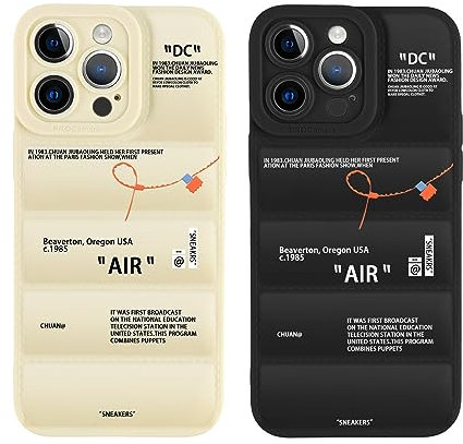 nurkorki 2 Stück Puffer Handyhülle für iPhone 11 Pro Hülle 5,8,Hot Off Sports Shoes White or Black Label Case Weiche Silikon Stoßfeste Stoßstange Handyhülle für Jungen Mädchen Frauen Cooles Design