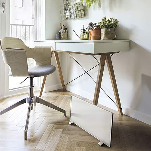 heatness Infrarotheizung Schreibtisch Simpel Mini – Standgerät energiesparend, 100 Watt, mobiler Heizkörper ideal für Büro und Wohnung, 30 x 60 x 2,5 cm