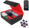 Smgbway Scatola Porta Carte MTG Magnetica Con 8 Divisori, 7 Dadi, Capacità 1800 TCG - Deck Box Per Magic The Gathering (1800+, Blackred)