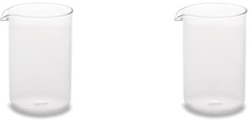 LA CAFETIERE LCB6CUP Replacement Glass Beaker for French Press Coffee Makers, Transparent, 850 ml (Pack of 2)