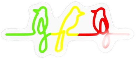 Spreadshirt Three Little Birds Jamaica Vögel Sticker Aufkleber, 10 x 10 cm, Transparent glänzend