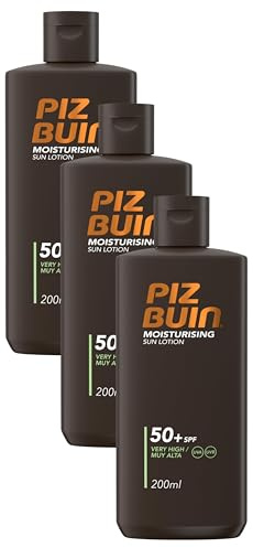 Piz Buin Moisturising Sun Lotion SPF50+, 200ml (Packaging May Vary) (Pack of 3)