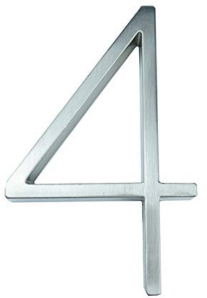 TAIGUHUI Hausnummer 12cm Silber Hausnummer Zeichen # 0-9 Alphabet Buchstaben 5 Zoll. Dash Slash Signage Heimtürnummern Außenadresse Hausnummernschild (Color : 4, Größe : 12cm House Number)