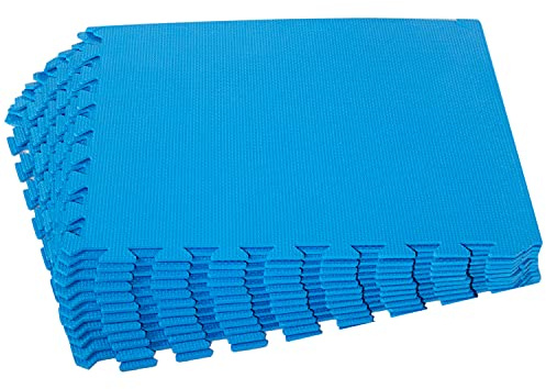 Lot de 120 tapis de protection de sol pour piscine - Bleu - 50 x 50 x 0,5 cm - 28,8 m² - Tapis de piscine - Tapis de piscine - Tapis de piscine - Tapis de protection - Plaques de piscine