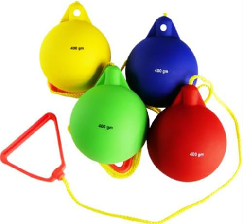 22YardsPro Primary Training Hammer Throw Rope Ball Toy 400gm PK 4 UK