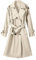 Tuopuda Mantel Damen Elegant mit Taschen Knöpfen, Sommermantel Lässig Locker Solid Herbstmantel Slim Fit Übergangsjacke Langarm Leichte Coat Wintermantel, Beige, M