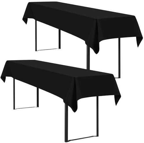 YMHPRIDE 2Pack weiße Wasserdicht Biertisch Tischdecke,für 50-70 cm Tischbreite,Biertisch Biertischhussen Bierzeltgarnitur Rechteckige Tischdecken Waschbar 100x260cm für Gartenbankett-Gartenmöbel.