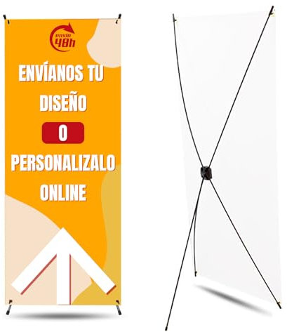 Cartel Personalizado 70x180cm. Impreso en Lona con Soporte – Resistente, Impermeable y Perfecto para Eventos, Promociones y Publicidad