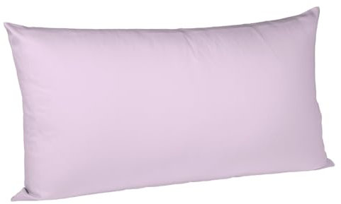 liebling Halbleinen Kissenbezug 40 x 80 cm, Bezug für Kopfkissen, Kissenhülle in Farbe Lavendel aus 50% Leinen & 50% Baumwolle, kühlend & atmungsaktiv, waschbar 60 Grad, Ökotex