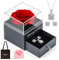 Elekin Rosa Eterna,Regalo Fidanzata,Festa della Mamma Regalo Fiori Stabilizzata Regalo con Collana e Orecchini per San Valentino Festa Della Anniversario Compleanno Sorella Moglie