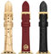 Michael Kors Damen-Geschenkset Apple Watch Bänder 38 mm 40 mm 41 mm 42 mm 44 mm 45 mm Leder schwarz rot goldfarben, MKS8066SET