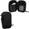 kwmobile In-Ear Kopfhörer Tasche kompatibel mit in-Ear Headphones - Hülle Canvas Cover Case - 6 x 9 cm Innenmaße - Etui in Schwarz