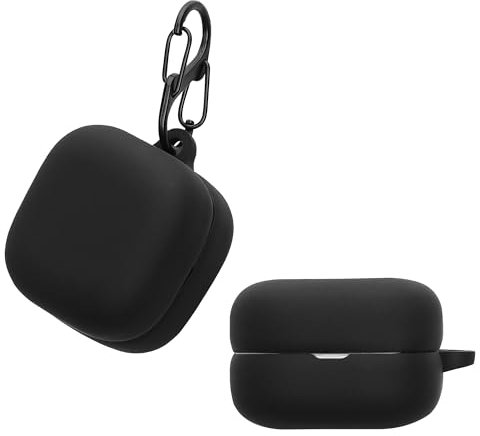 kwmobile Case Compatible with Sony LinkBuds Open WF-L910 Case - Silicone Cover Holder for Earbuds - Black