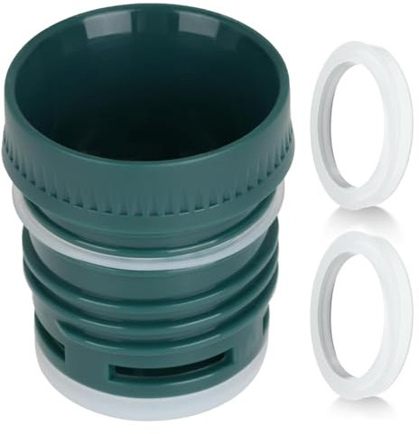 Stanley Thermos Replacement Primer Stopper for Thermos, Thermal Cap for Stanley Classic Bottle (Compatible with 16oz, 750ml, 1L, 1.4L, 1.9L), Includes Set of Silicone Gaskets (Green)