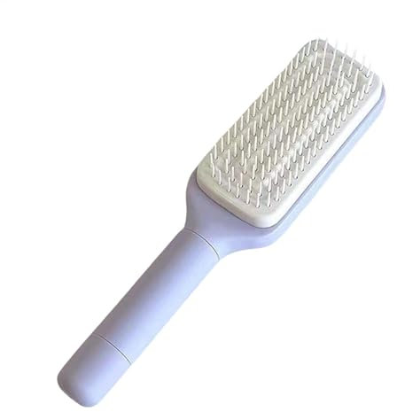 Reflimand SelfCleaning Hair Brush, Retractable Bristle, Anti-Static, Purple, Unisex, All Hair Types
