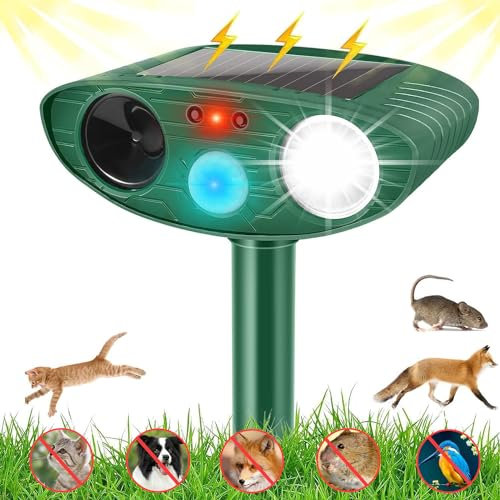 Joomouney Cat Repellent Garden, Cat Deterrent Garden Ultrasonic F3