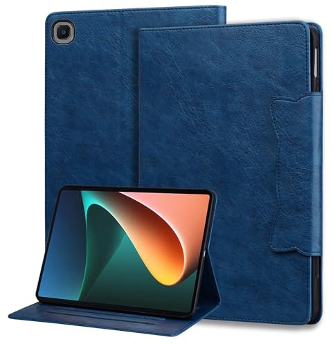 Mldjomid Funda para Tabletas Samsung Galaxy Tab A 10.1 SM-T510/ T515 Funda Protectora, Funda de Cuero PU con Ranura para Tarjetas y función de Soporte Flip Case Cover para Tab A 10.1 2019- Azul Real