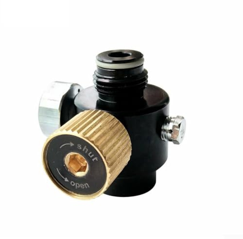 PCP Luftbehälter Regler für HPA Ausgangskontrolle, einstellbar von 0 bis 2800psi, Edelstahl (18 mit Regler)