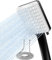 VOXON Square Shower Head and Hose Set, High Pressure Shower Heads with 6 Spray Modes, Universal Shower Head with 1.8m Stainless Hose, Handheld Large Rain Shower Heads for Low Water Pressure, Black