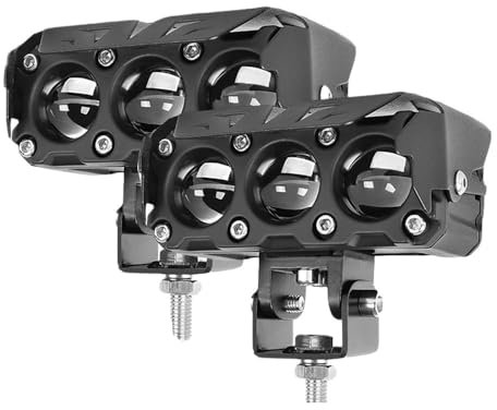 WANGBINGXING Zusatzscheinwerfer Motorrad Zusatz-Motorrad-Scheinwerfer, 12 V, Leuchtturm-Projektor-Linse, vordere Lampe, Fahrlichter Motorrad Scheinwerfer(2PCS)