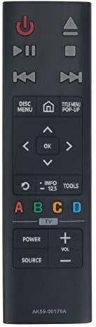 AK59-00179A Replaced Remote fit for Samsung 4K Ultra HD Blu-ray Player UBD-K8500 UBDK8500/ZA UBDK8500ZA UBDKM85CZA UBD-KM85C RTAK5900179A