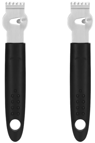 2 Pack Lemon Zester & Citrus Peeler Set - Stainless Steel Zester Grater Tool with Comfort Grip - Professional Lemon Grater for Zesting, Peeling & Garnishing