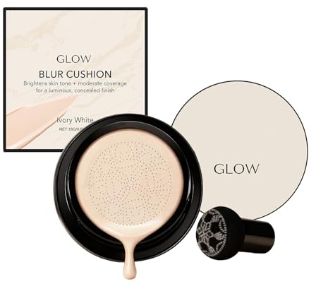 Koreanische Cushion Foundation CC Creme Luvie Glow - Voll Abdeckung Leicht Aufhellend (#1, 60g)