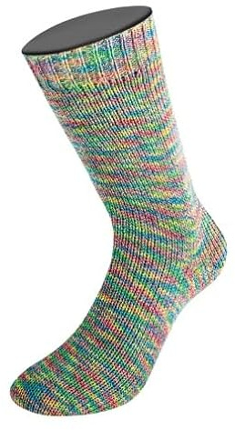 LANA GROSSA Meilenweit Cotton Bamboo Pepita | 4-fädiger Bambus-Sockenklassiker | Handstrickgarn aus 40% Baumwolle, 25% Schurwolle | 100g Wolle zum Stricken & Häkeln | 420m Garn FB 2506