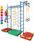 NiroSport Sprossenwand M3 Klettergerüst Indoor für Kinder in Blau Holzsprossen Indoor Sprossenwand für Kinderzimmer Kletterwand Turnwand für max. Belastung bis 130 kg